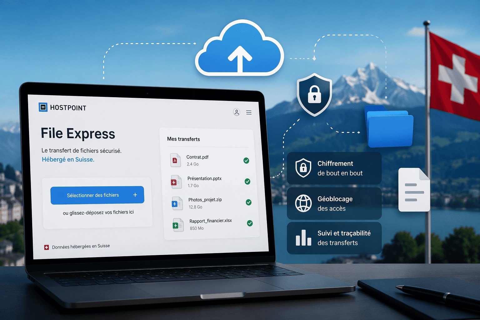 Hostpoint accélère sur le transfert de fichiers avec File Express, entre souveraineté et sécurité